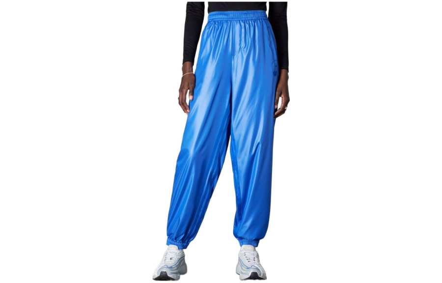 Adidas Originals BLUE VERSION Knitted Sweatpants Women's Blue Moderate Cuffed Pants