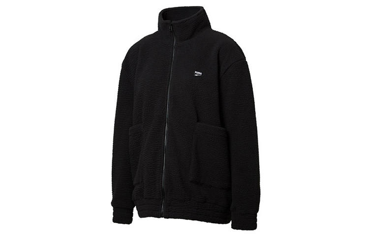 PUMA Velvet Jackets Women's Black Stand Collar Moderate