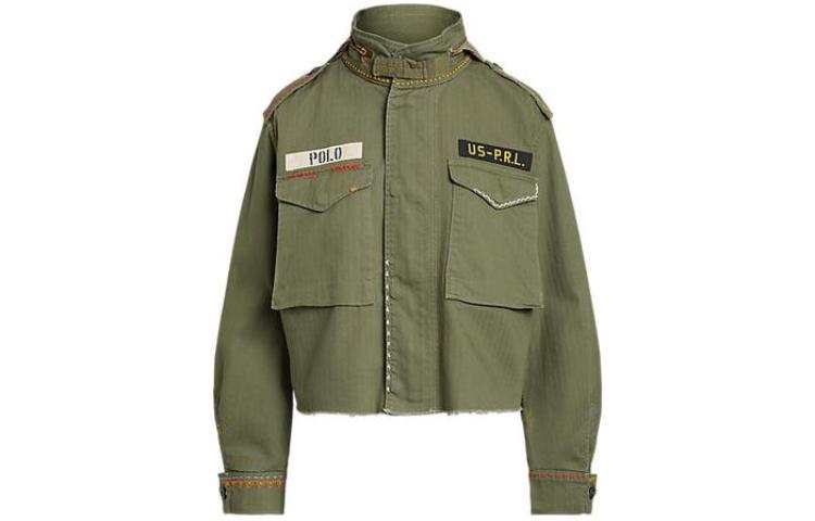 Polo Ralph Lauren logo-patch cropped jacket