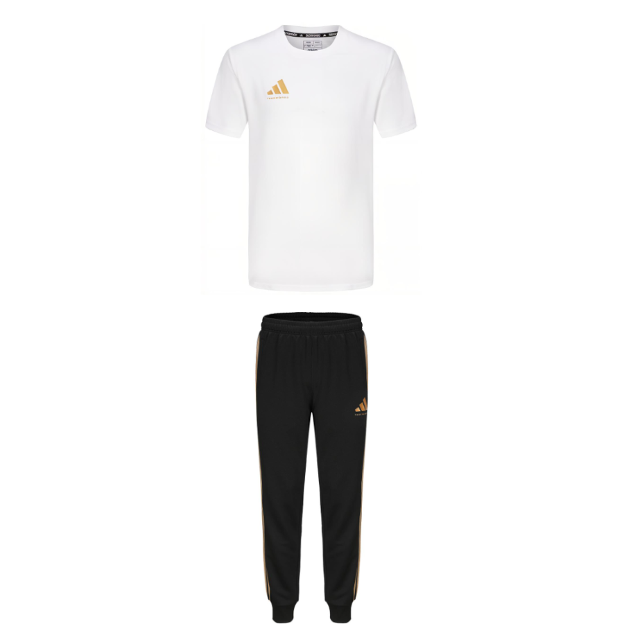 Adidas Adidas Taekwondo Casual Sportswear Unisex Set White+Black