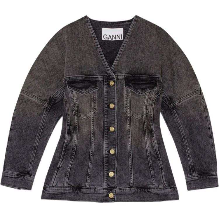 GANNI Denim Jacket Women's Black