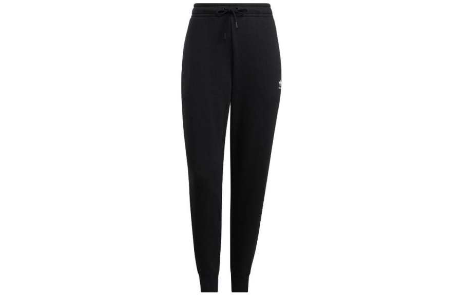 Adidas Originals Knitted Sweatpants Women's Black Moderate Cuffed Pants