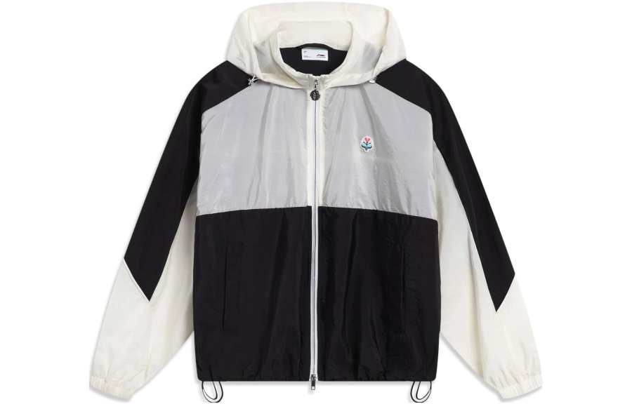 Li-Ning Li Ning Sports Trendy Collection Trench Coat Women's Black Ivory Multicolor