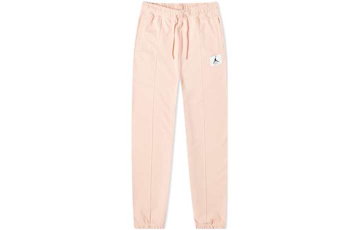 Jordan Jordan Knitted Sweatpants Women's Pink Moderate Cuffed Pants
