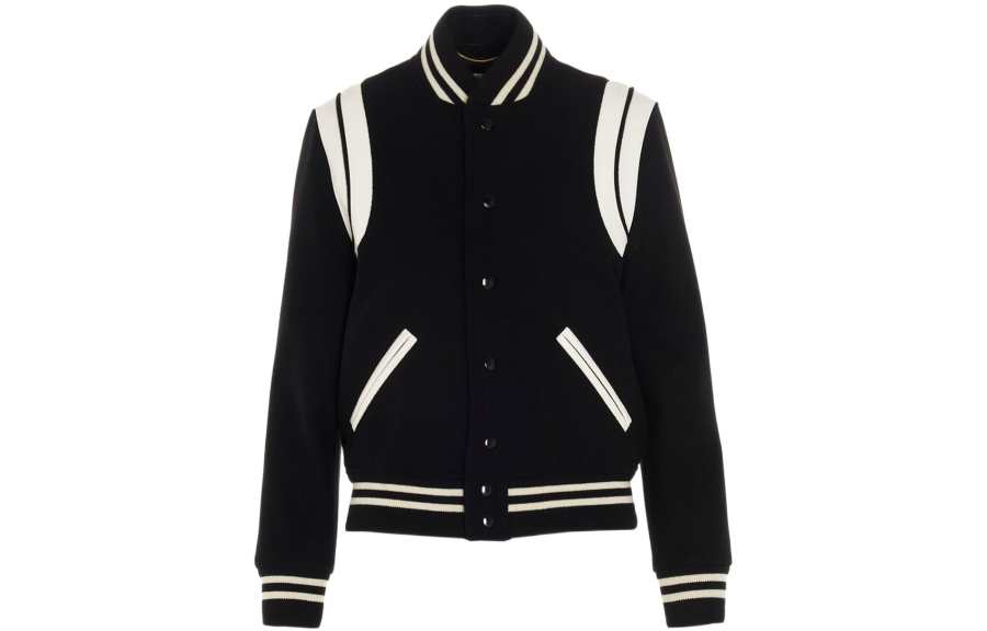 SAINT LAURENT Baseball Jacket Women's Black