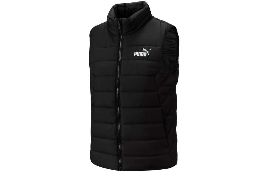 PUMA Vests Women's Black Stand Collar Moderate Other