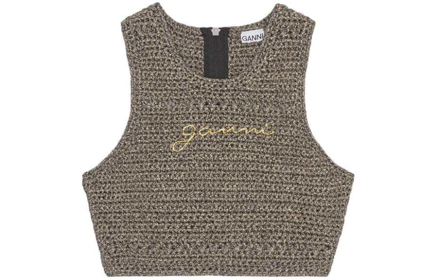 GANNI SS23 Vest Women's Black Gold
