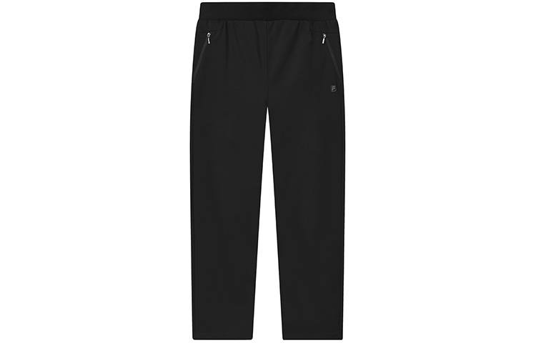 FILA Knitted Sweatpants Women's Jet Black Moderate Straight Fit Pants