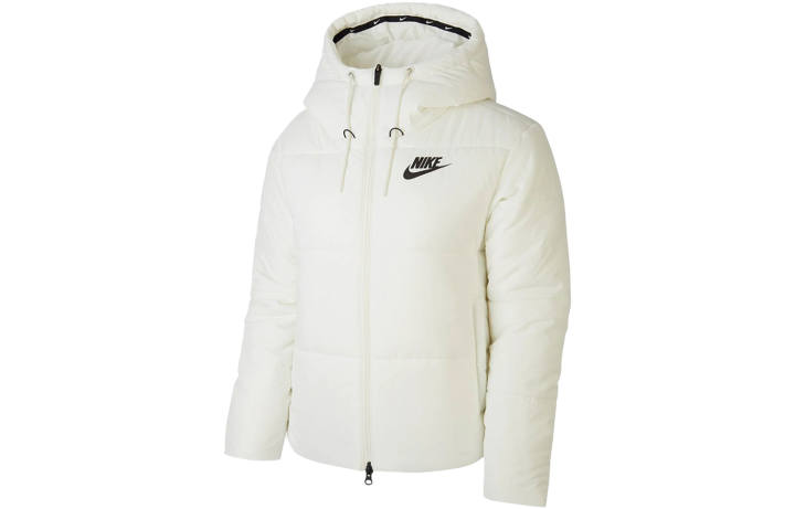 Nike Nike Puffer Jackets Women's White Hooded Thickened Other