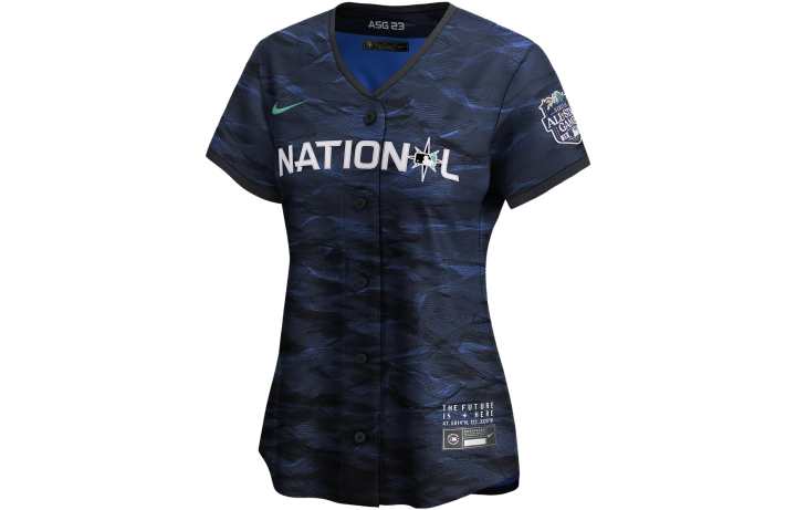 Nike Nike Baseball Jerseys Women's Blue Baseball Collar Moderate Straight Fit