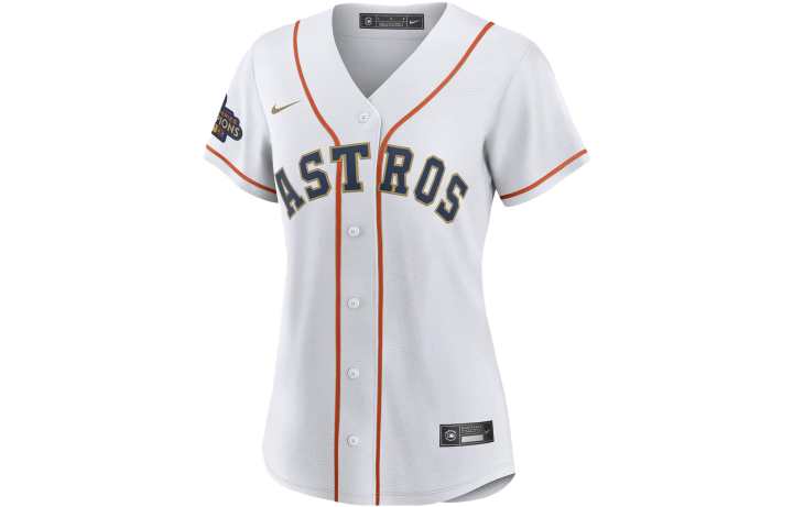 Nike Nike Baseball Jerseys Women's White V Neck Moderate Straight Fit