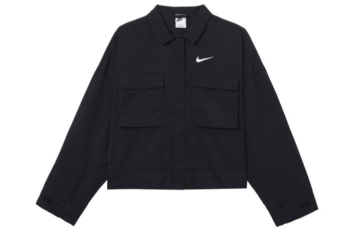 Nike Nike Cropped Coats Women's Black Lapel Moderate