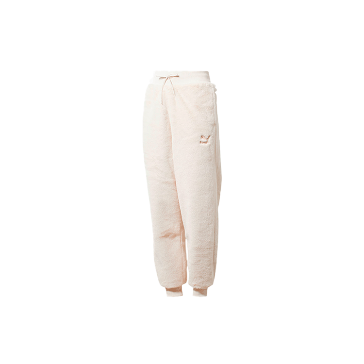 PUMA Casual Pants Women's White Thickened Straight Fit Pants