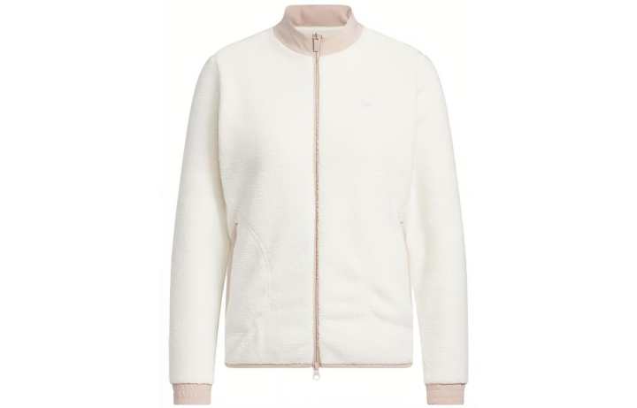 Adidas Adidas Velvet Jackets Women's White Stand Collar Moderate