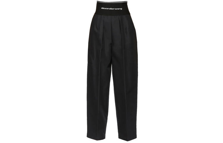 Alexander Wang Casual Pants Women's Black Moderate Wide Leg Pants