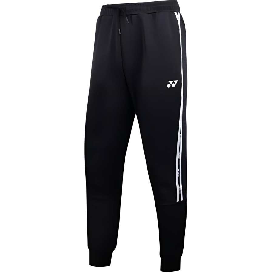 YONEX Knitted Sweatpants Women's Black Thickened Cuffed Pants