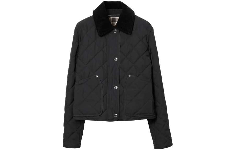 Burberry straight-point collar quilted jacket
