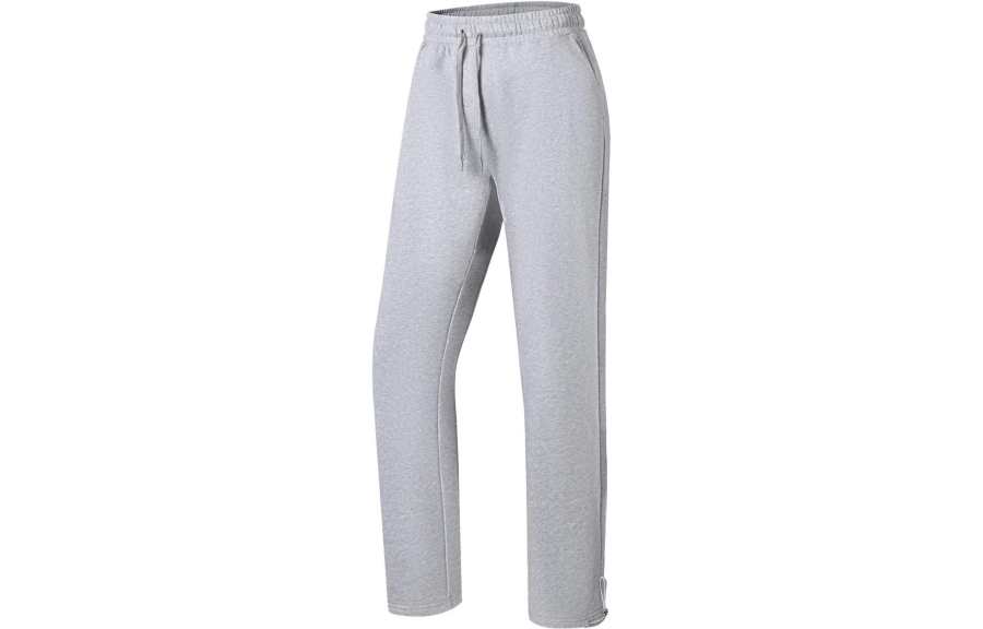 Li-Ning Li Ning Fitness Series Solid Color Straight Fit Fleece Lined Thermal Fitted Knitted Sweatpants Women's