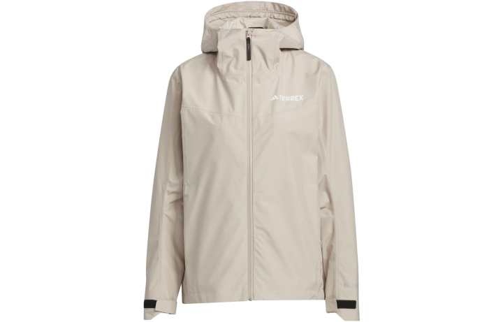 Adidas Adidas Waterproof And Windproof Windbreaker Jacket Women's Beige Umber