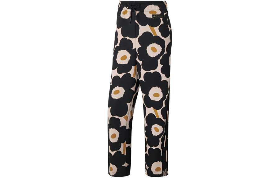Adidas adidas Women's Floral Print Straight-Leg Casual Pants Black