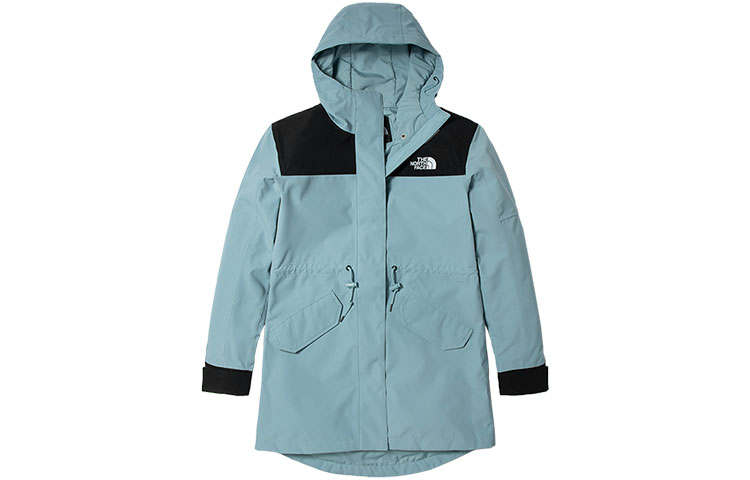THE NORTH FACE Windbreaker Jackets Women's Blue Hooded Moderate
