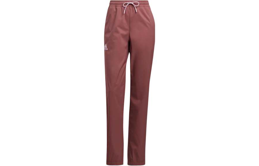 Adidas Adidas Knitted Sweatpants Women's Burgundy Moderate Slim Fit Pants