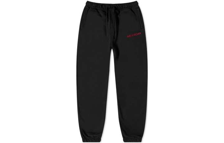 Jordan Jordan Knitted Sweatpants Women's Black Moderate Straight Fit Pants