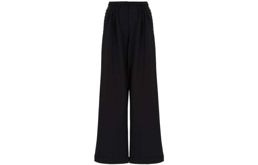 EMPORIO ARMANI Casual Pants Women's Black Moderate Straight Fit Pants