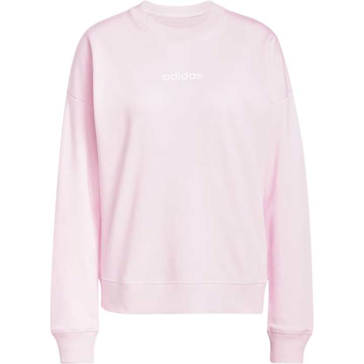 Adidas Adidas ESSENTIALS Linear French Terry Sweatshirt Women's Transparent Pink/White