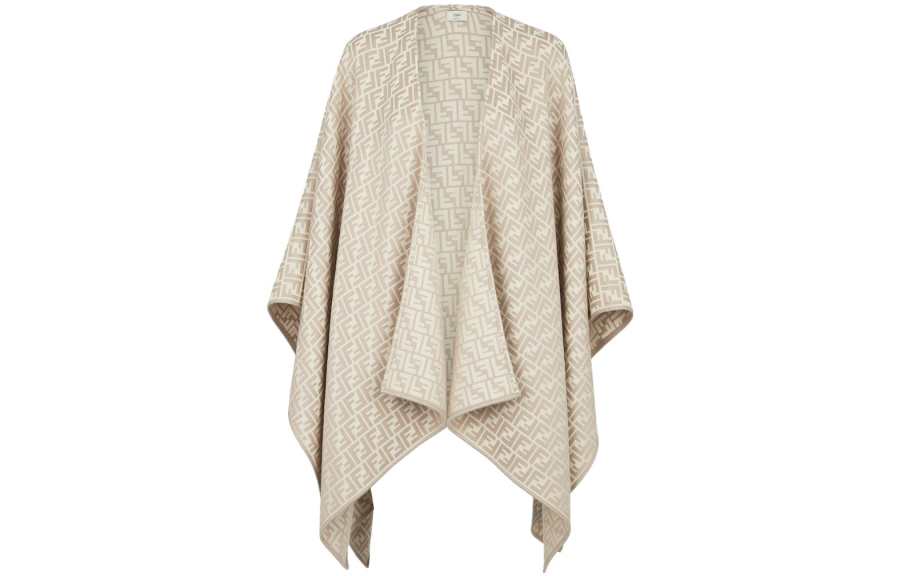Fendi All-Over Ff Motif Poncho