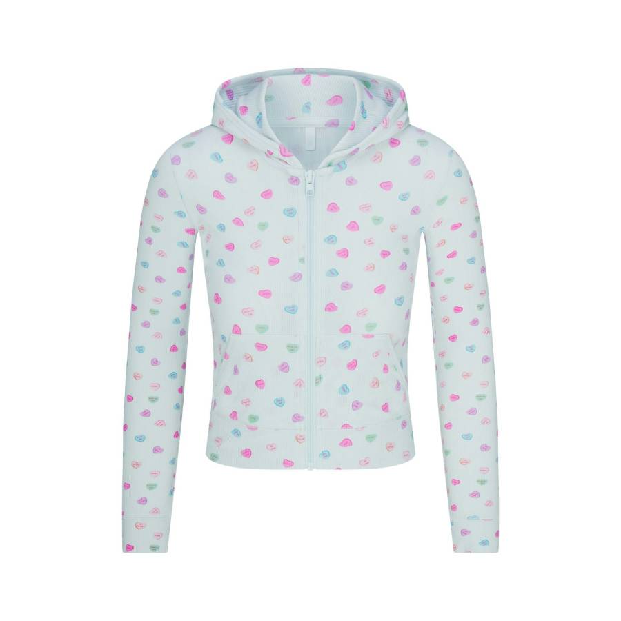 Skims Valentine's Day Collection SS25 SOFT LOUNGE ZIP UP HOODIE Sweatshirt Women's