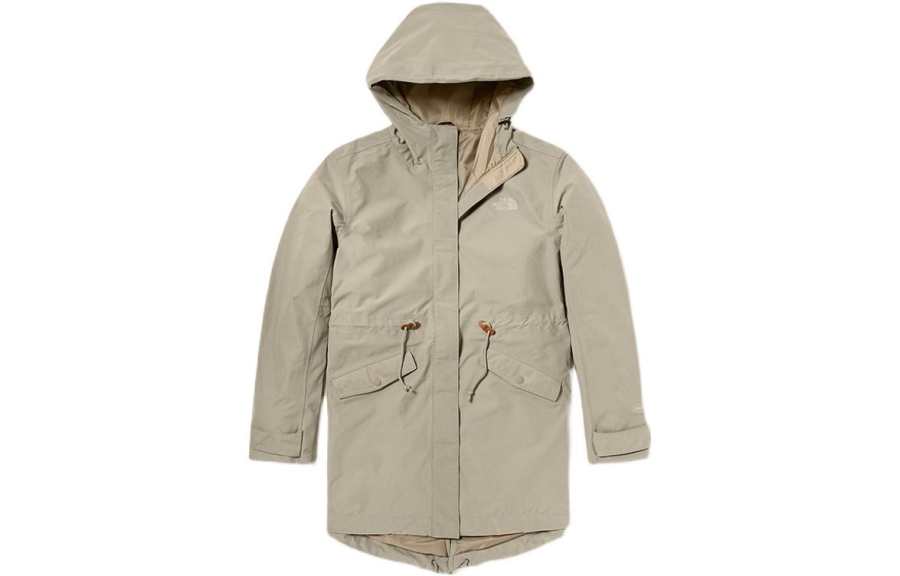 THE NORTH FACE Windbreaker Jackets Women's Khaki Hooded Moderate Other