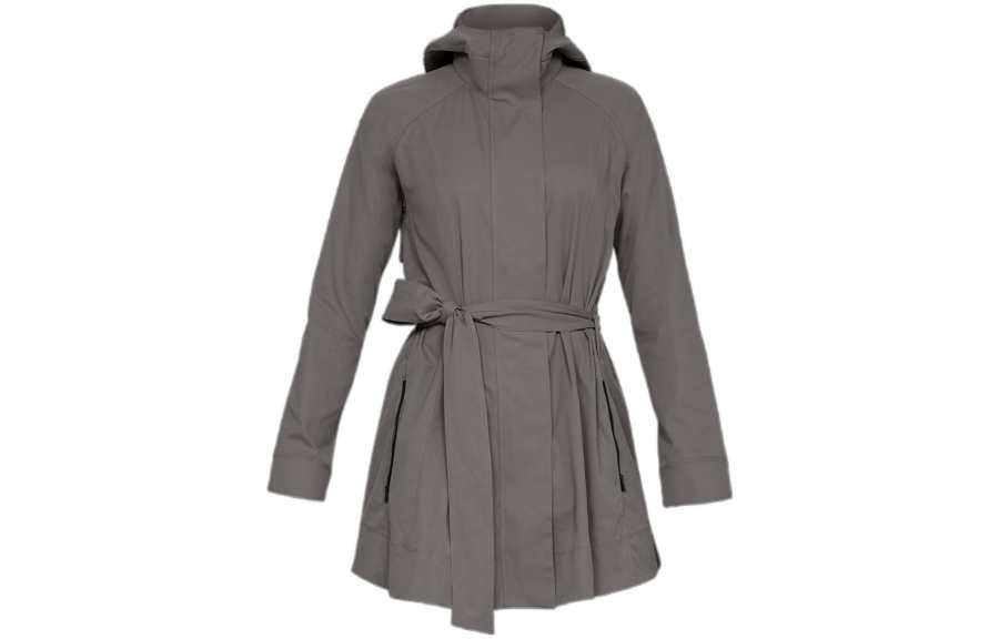 Under Armour Trench Coats Women's Gray Lapel Moderate Other