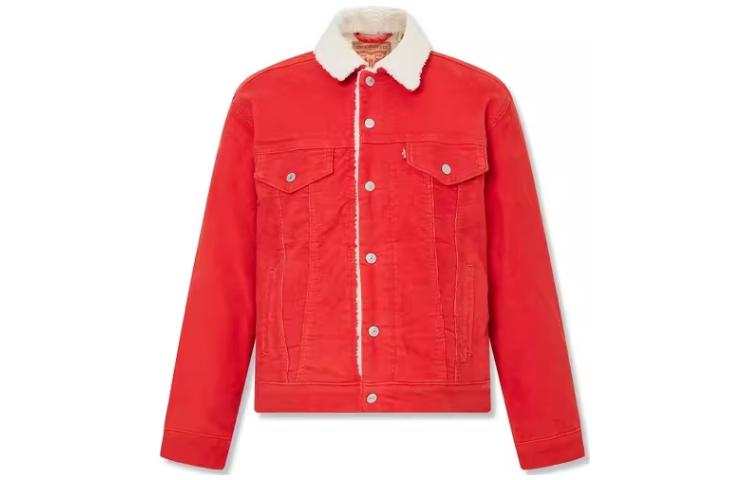 Levis Levis Puffer Jackets Women's Red Thickened