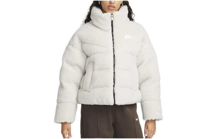 Nike Nike Velvet Jackets Women's Gray White Turtleneck Moderate
