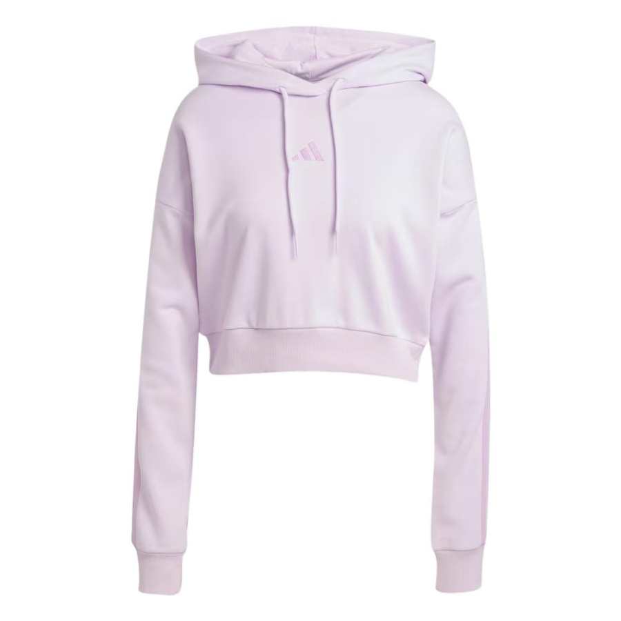 Adidas Adidas Free Shipping With AdiClub Essentials 3 Stripes French Terry Crop Hoodie