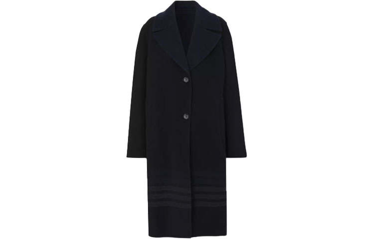 Burberry Velvet Jackets Women's Marine Black Lapel Moderate