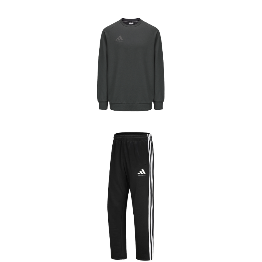 Adidas Adidas Casual Sportswear Unisex Set Gray/Dark Gray+Black