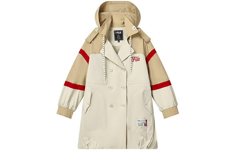 FILA Trench Coat Women's Beige Chestnut Khaki