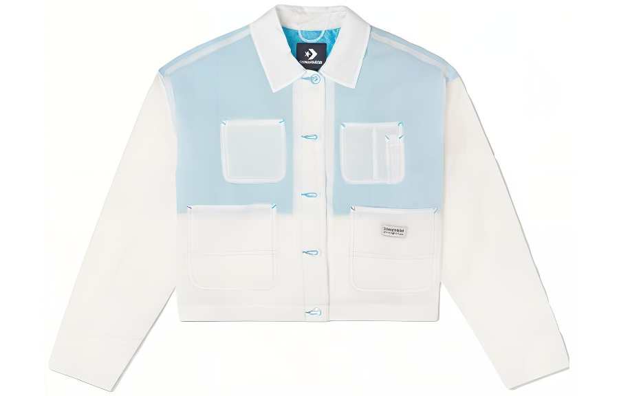 Converse Converse Sheer Utility Cropped Coat Women's Blue