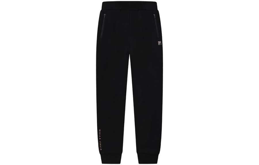 FILA Casual Pants Women's Black Thickened And Fleece Lined Cuffed Pants