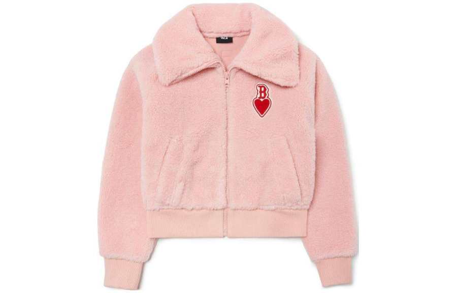 MLB MLB Cropped Coats Women's Pink Lapel Moderate