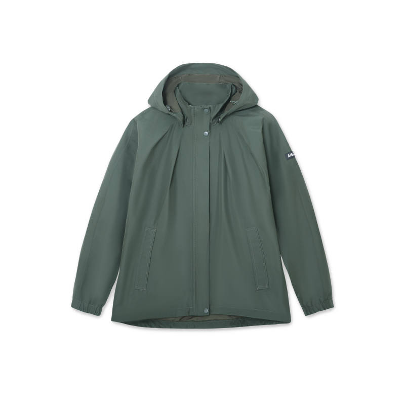 AIGLE Waterproof, Windproof, And Breathable Windbreaker Jacket Women's Ivy Green
