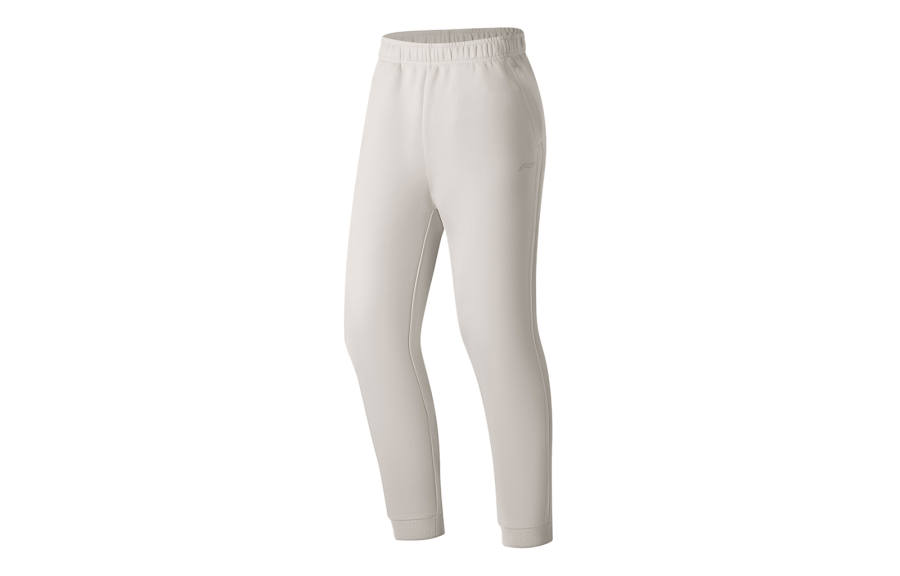 Li-Ning Li Ning Fitness Series Knitted Sweatpants Women's Moonlight Gray Moderate Cuffed Pants
