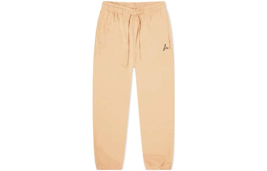 Jordan Jordan Knitted Sweatpants Women's Apricot Moderate Cuffed Pants