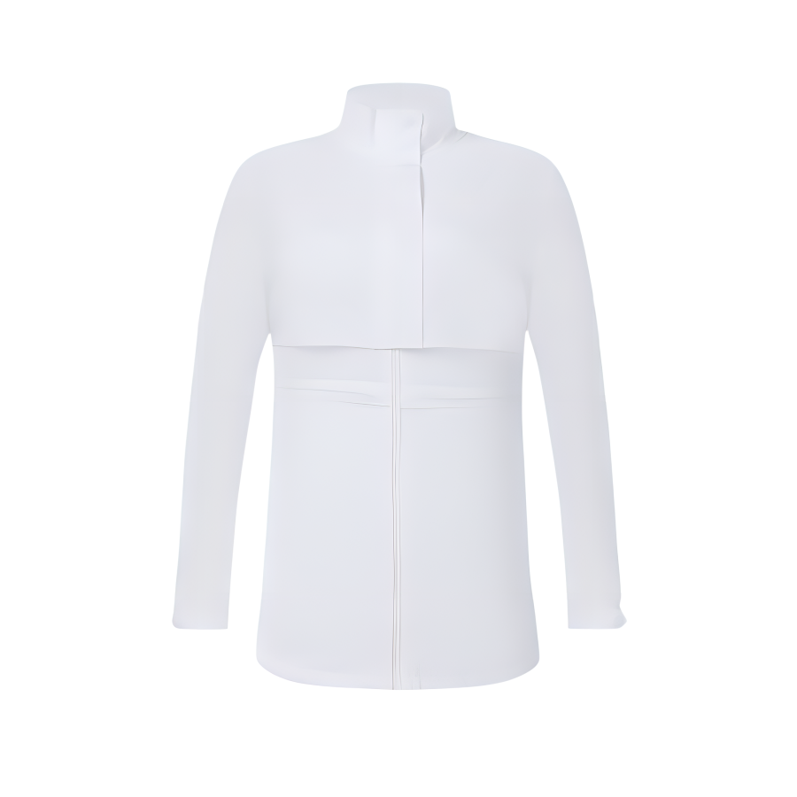 FILA Trench Coats Women's Jade White Stand Collar Moderate Other