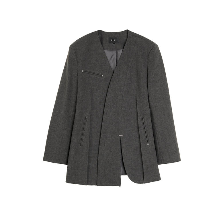 ELLE Business Suit Women's Medium Gray