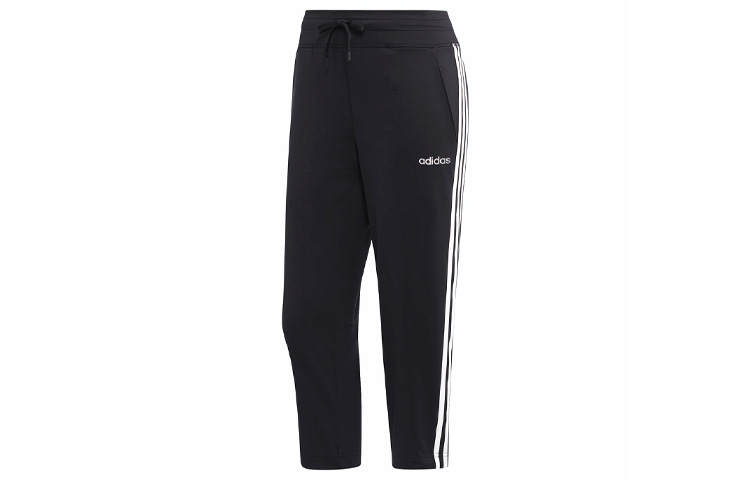 Adidas Adidas Knitted Sweatpants Women's Black/White Moderate Straight Fit Pants