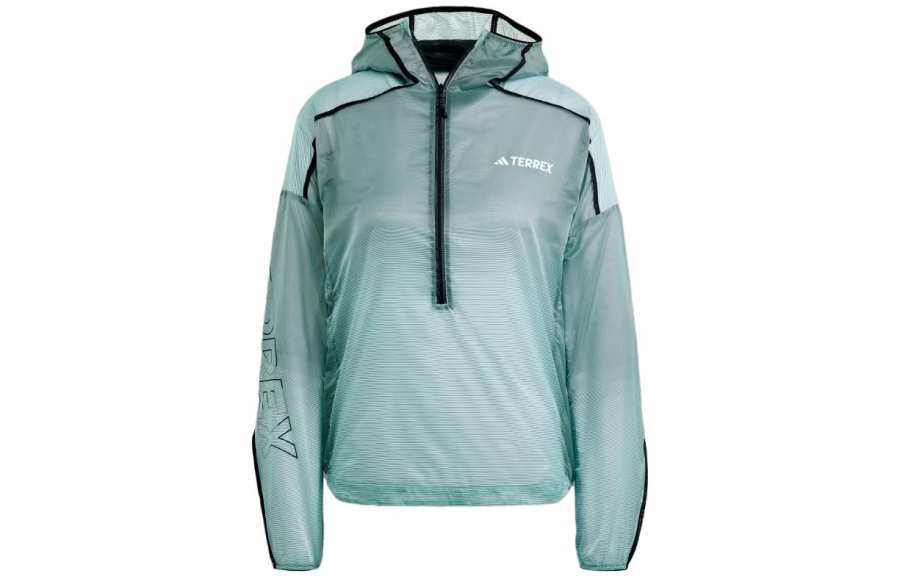 Adidas Adidas Trench Coats Women's Green Hooded Thin Other