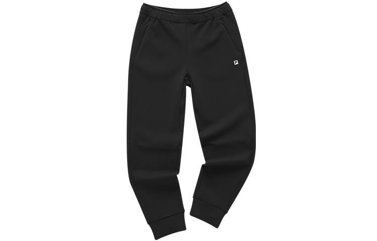 FILA Knitted Sweatpants Women's Pitch Black Moderate Cuffed Pants
